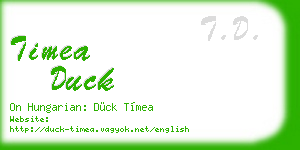 timea duck business card